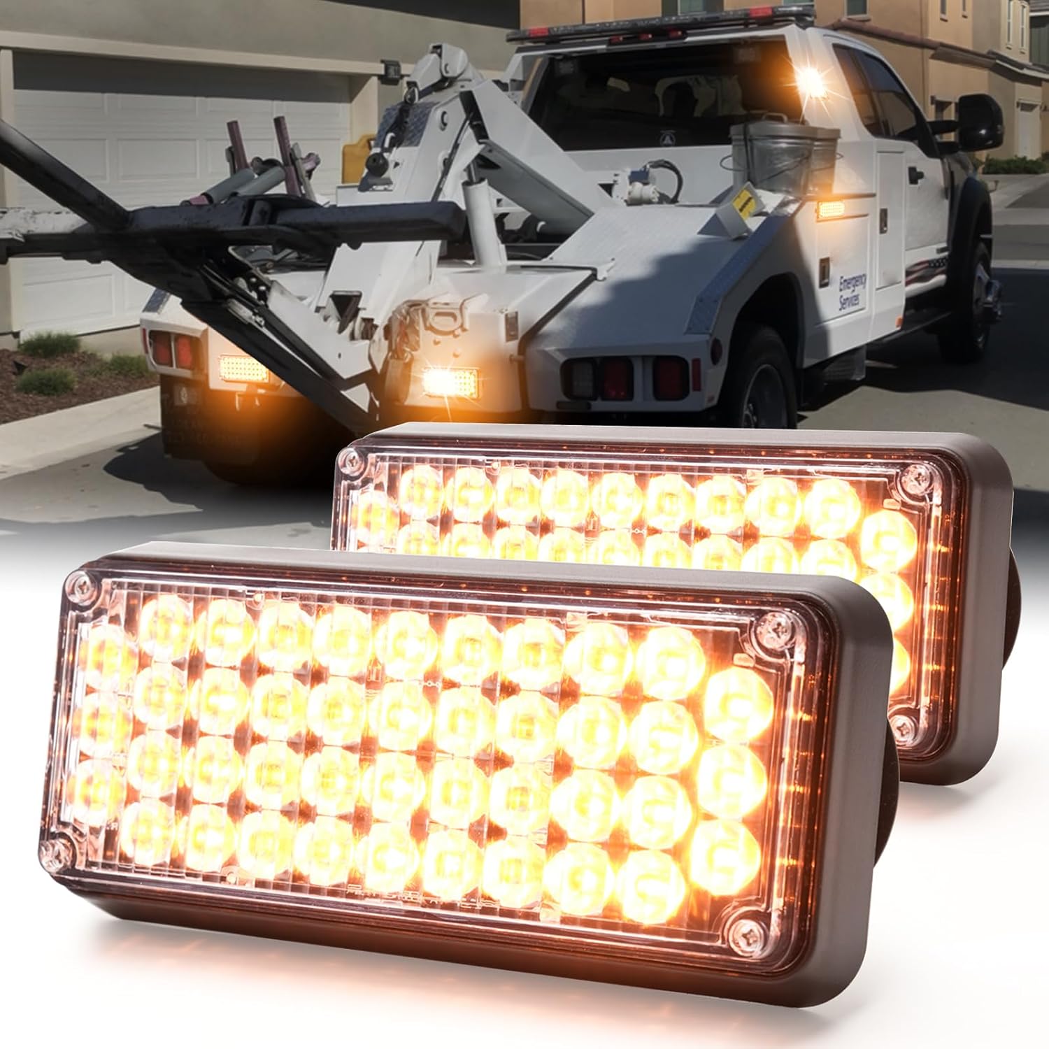 BooYu Emergency Strobe Lights Bar with Magnetic Base for Safety