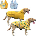 Dog Raincoat with Hood for Medium Large Dog - Reversible Waterproof
