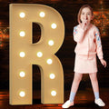 4FT Marquee Light Up Letter R for Parties - Giant DIY Foam Letter
