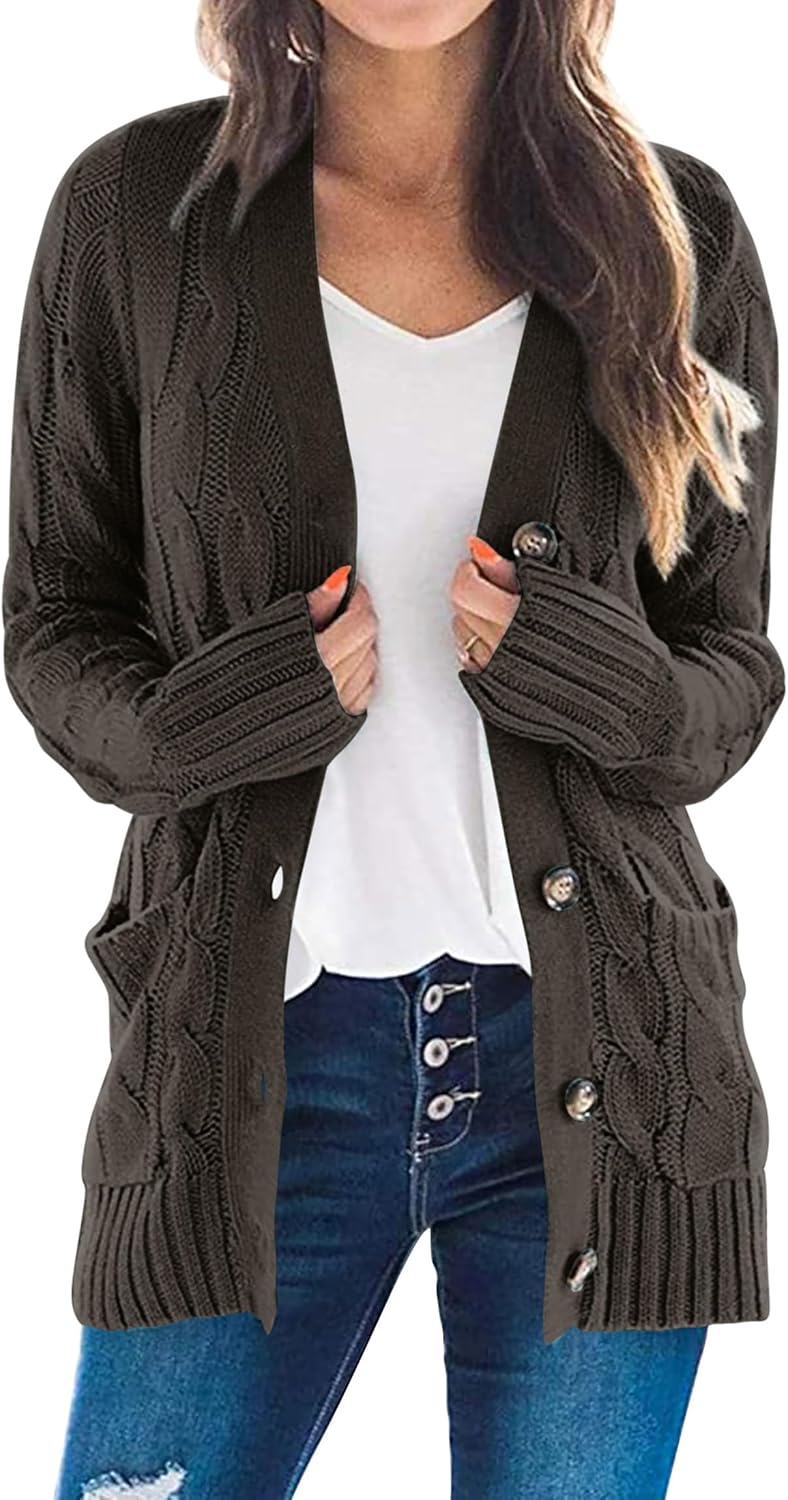 PRETTYGARDEN Women's Open Front Cardigan for Cozy Fall Fashion