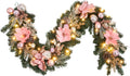 Vofuly 6ft Pink Gold Christmas Garland with Lights Review