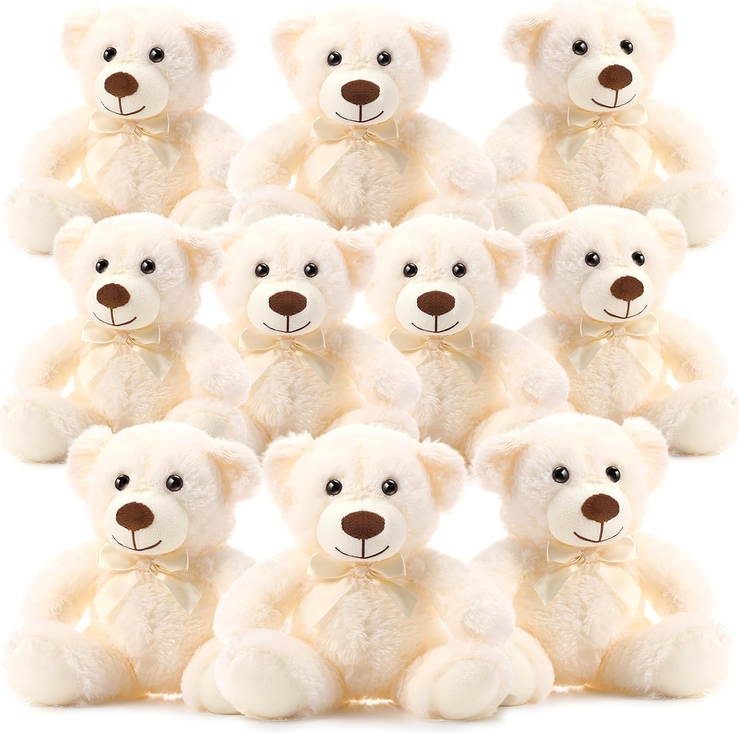 10 Pcs Plush Bear Stuffed Animal Toys for Kids Birthday Parties