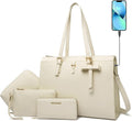 Keyli Laptop Bag for Women with USB Charging Port and Clutch