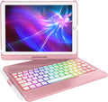 Keyboard Case for iPad 9th Generation with 10-Color Backlight - 360