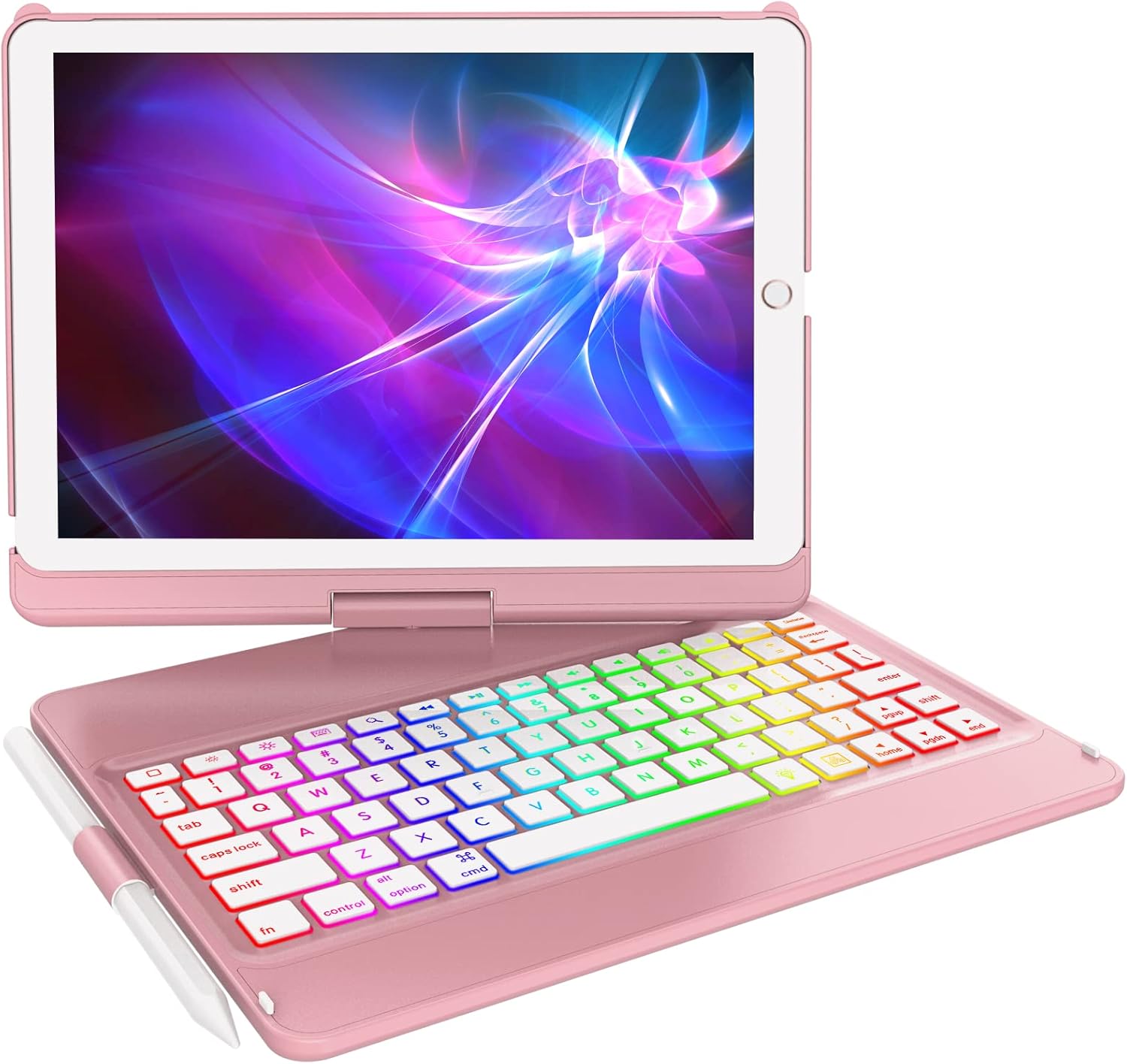 Keyboard Case for iPad 9th Generation with 10 Color Backlight