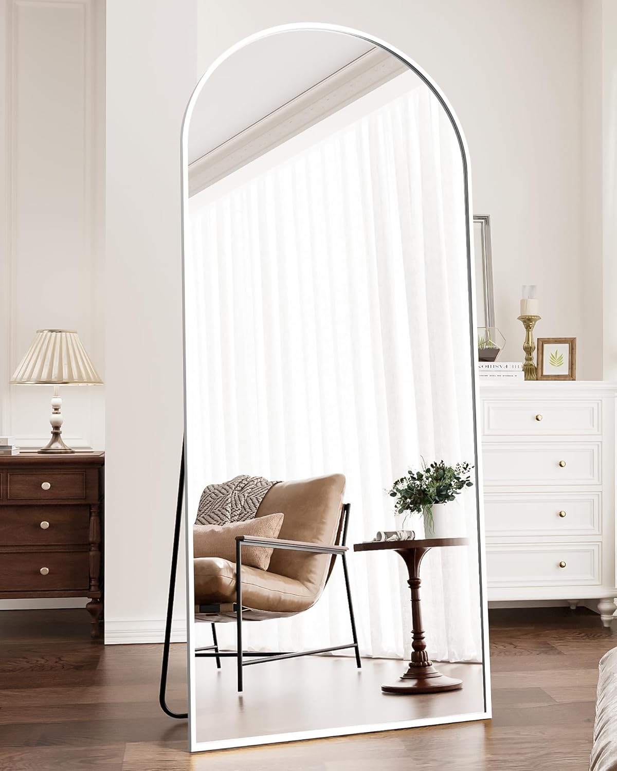 Full Length Mirror 71in x 30in Arched Floor Mirror for Bedroom
