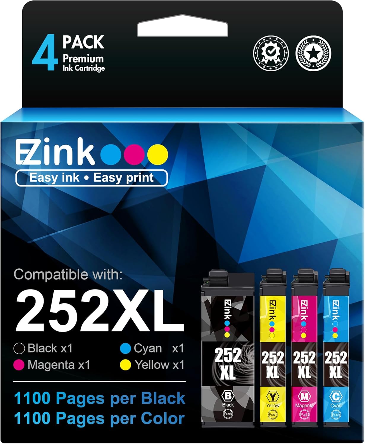 High-Yield Ink Cartridges for Epson WF Printers