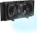 Comfort Zone Window Fan for Bedroom 9 in Twin Fan - Quiet 3-Speed