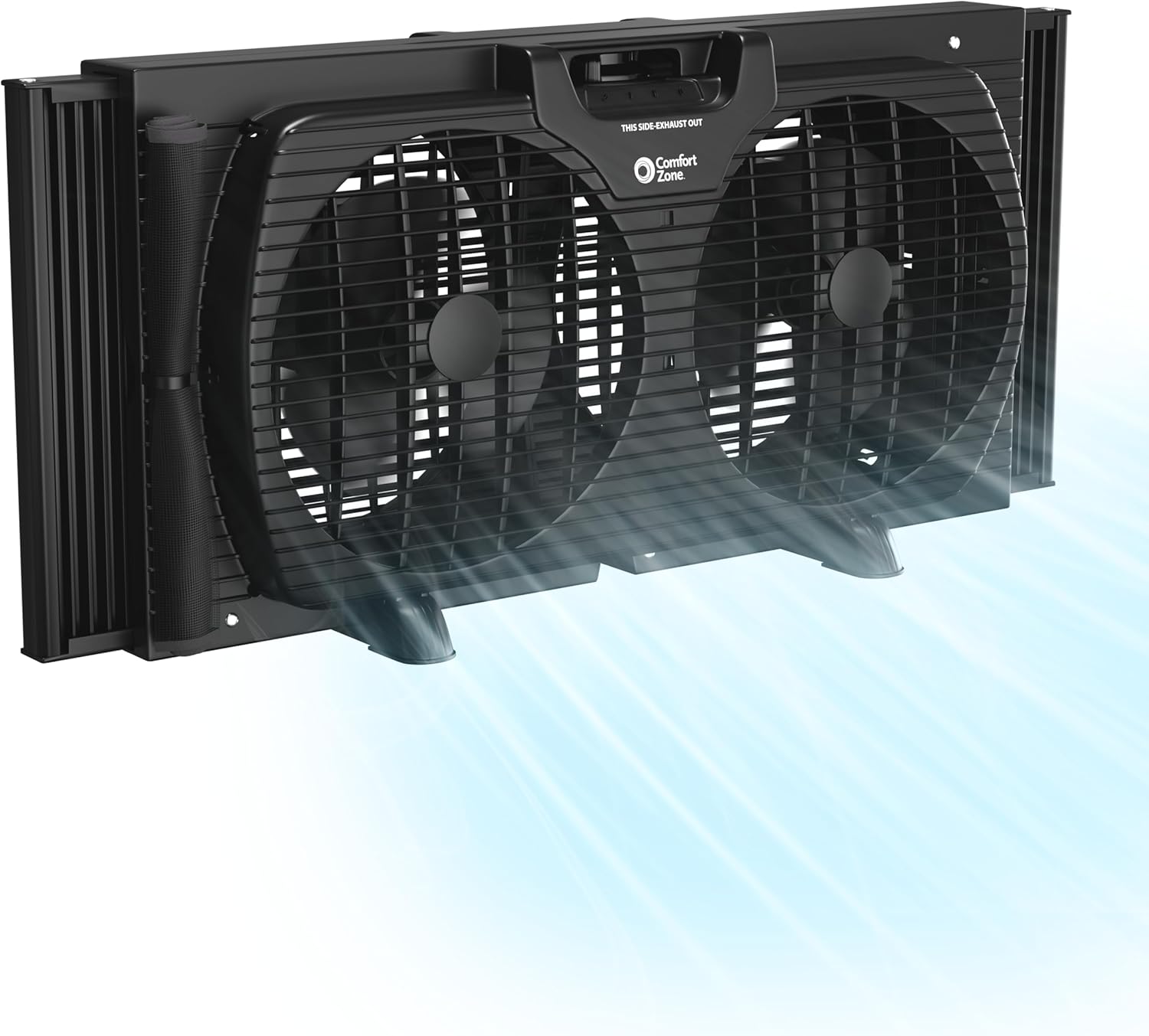 Comfort Zone Window Fan with 3 Speed Control and Expanders