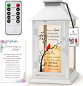 Memorial Lantern Bereavement Gifts for Loved Ones with LED Candle