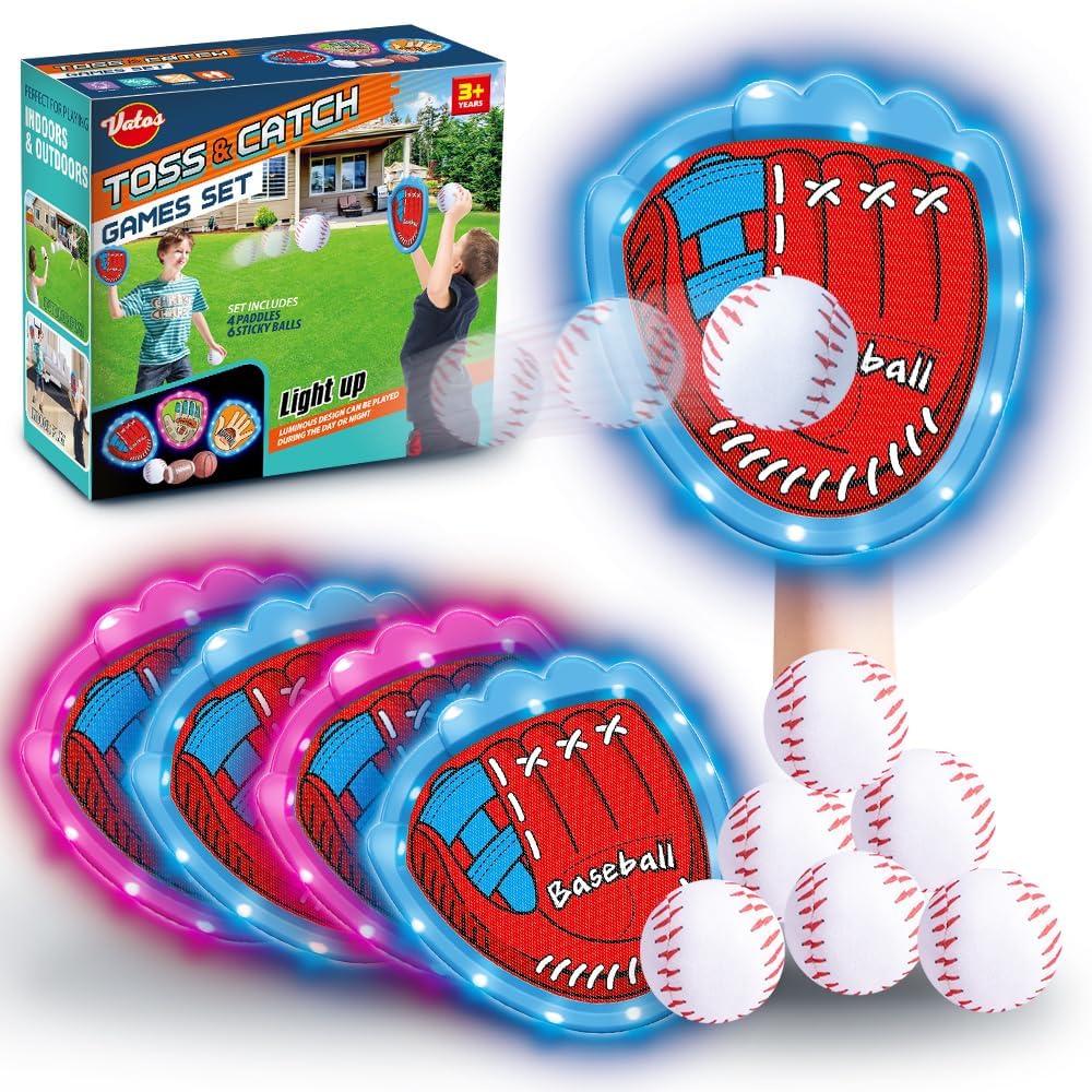 VATOS LED Toss & Catch Game Set - Active Fun for Kids!