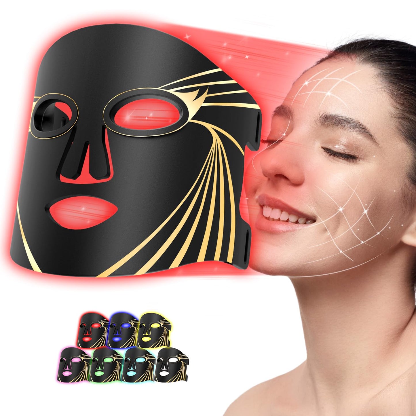 Red Light Therapy for Face Mask with 7 Colors LED Technology