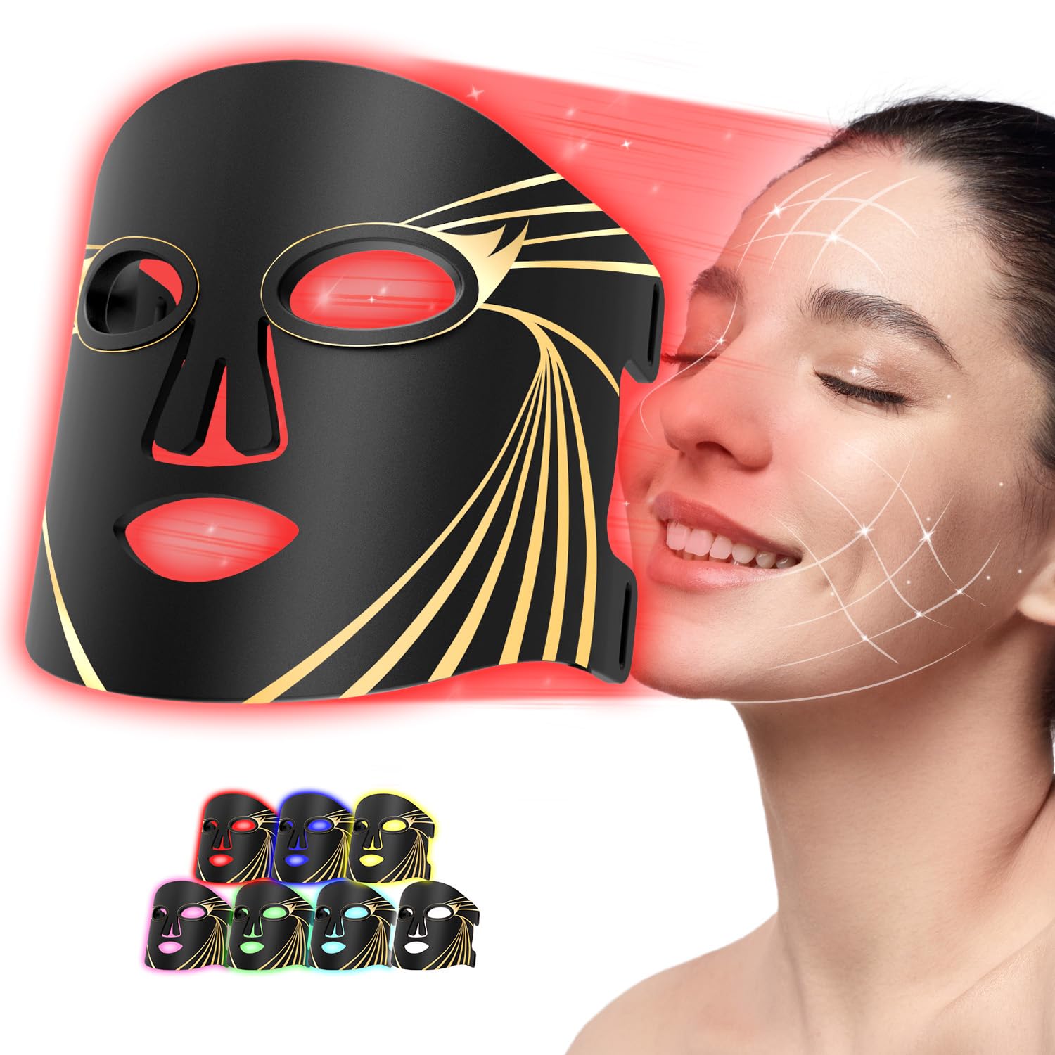 Red Light Therapy for Face Mask with 7 Colors LED Technology