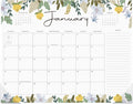 Desk Calendar 2025 Dexmon 18-Month Floral Desk Pad - 15 x 12 in