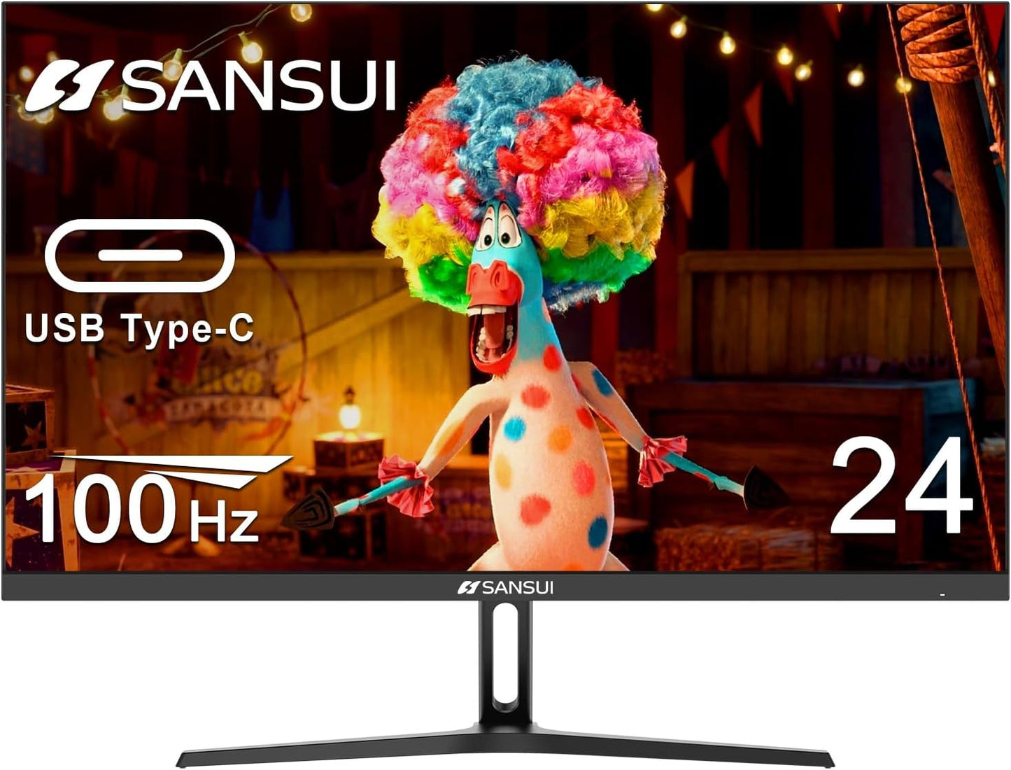 SANSUI 24 FHD 100Hz USB-C Monitor - Immersive Home & Office Viewing