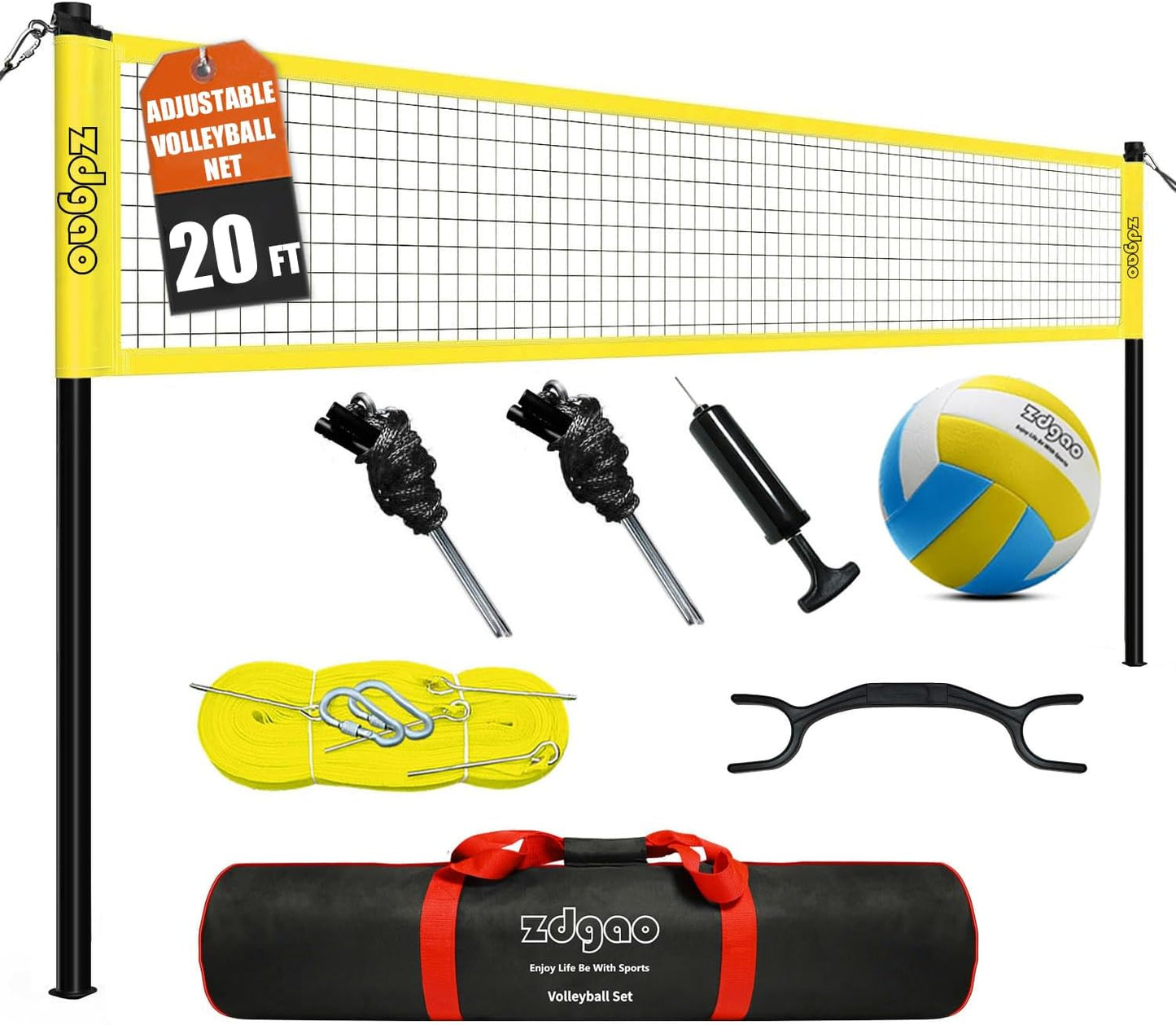 Outdoor Portable Volleyball Net System for Backyard Fun