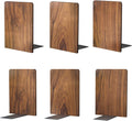 Large Walnut Bookends for Men - Heavy Duty 3 Pack 7x4x5in