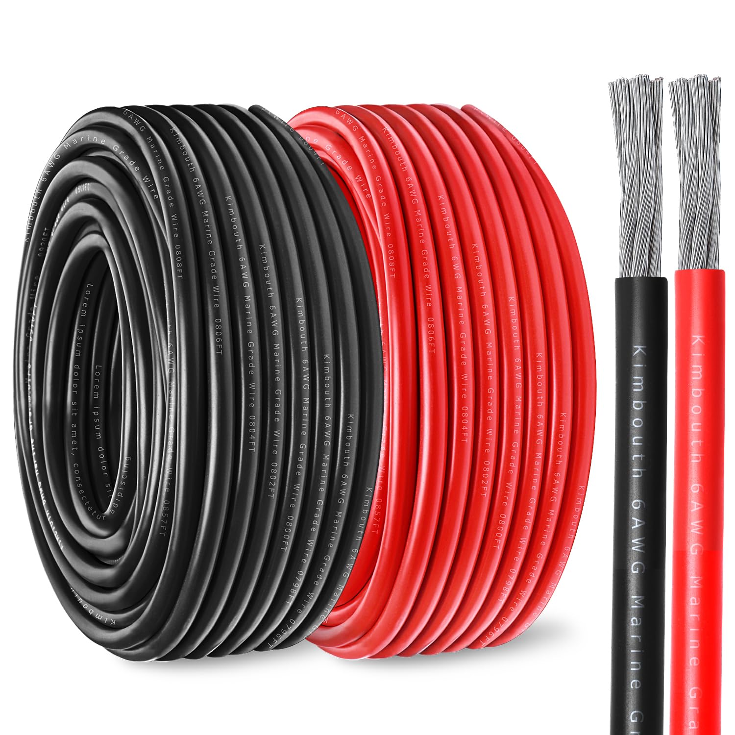 6 Gauge Marine Wire Tinned Copper Boat Cable for Versatile Use