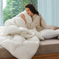 Luxury Down Fiber Comforter Oversized King Size - Lightweight Cooling