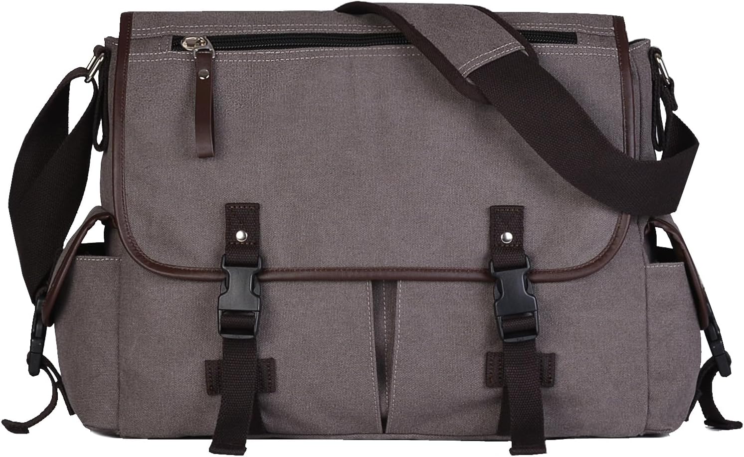 Vintage Canvas 15.6 inch Laptop Messenger Bag for Travel and Work