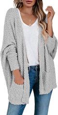 Women's Chunky Popcorn Cardigan Oversized Open Front - Cozy Layer Made