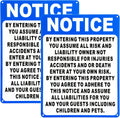 Enter at Your Own Risk Sign 2 Pack - Durable 9 x 12 in Aluminum