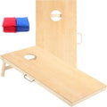 Shevvi Solid Wood Cornhole Boards 4ft x 2ft Regulation Size - Wood