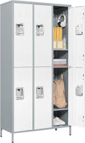 Letaya Metal Lockers 6 Door Storage Locker - Durable Employee Lockers