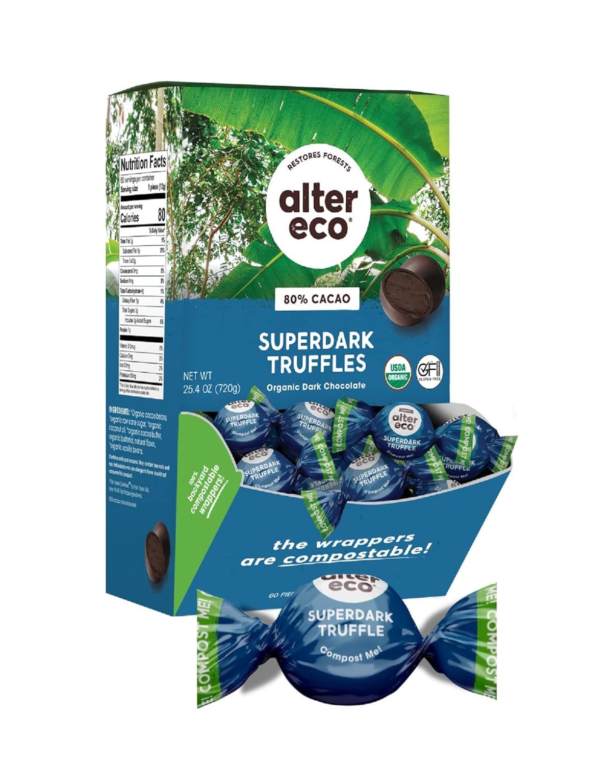 SuperDark Chocolate Truffles - Pure Dark Cocoa Delight