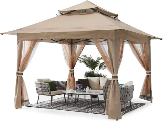ABCCANOPY 13x13 Pop Up Gazebo with Mosquito Netting for Outdoors