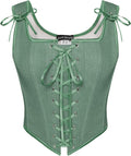 Scarlet Darkness Renaissance Corset Top for Women - Breathable Linen