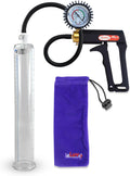 LeLuv Black Maxi Penis Pump with Gauge - Ergonomic, Safe Performance