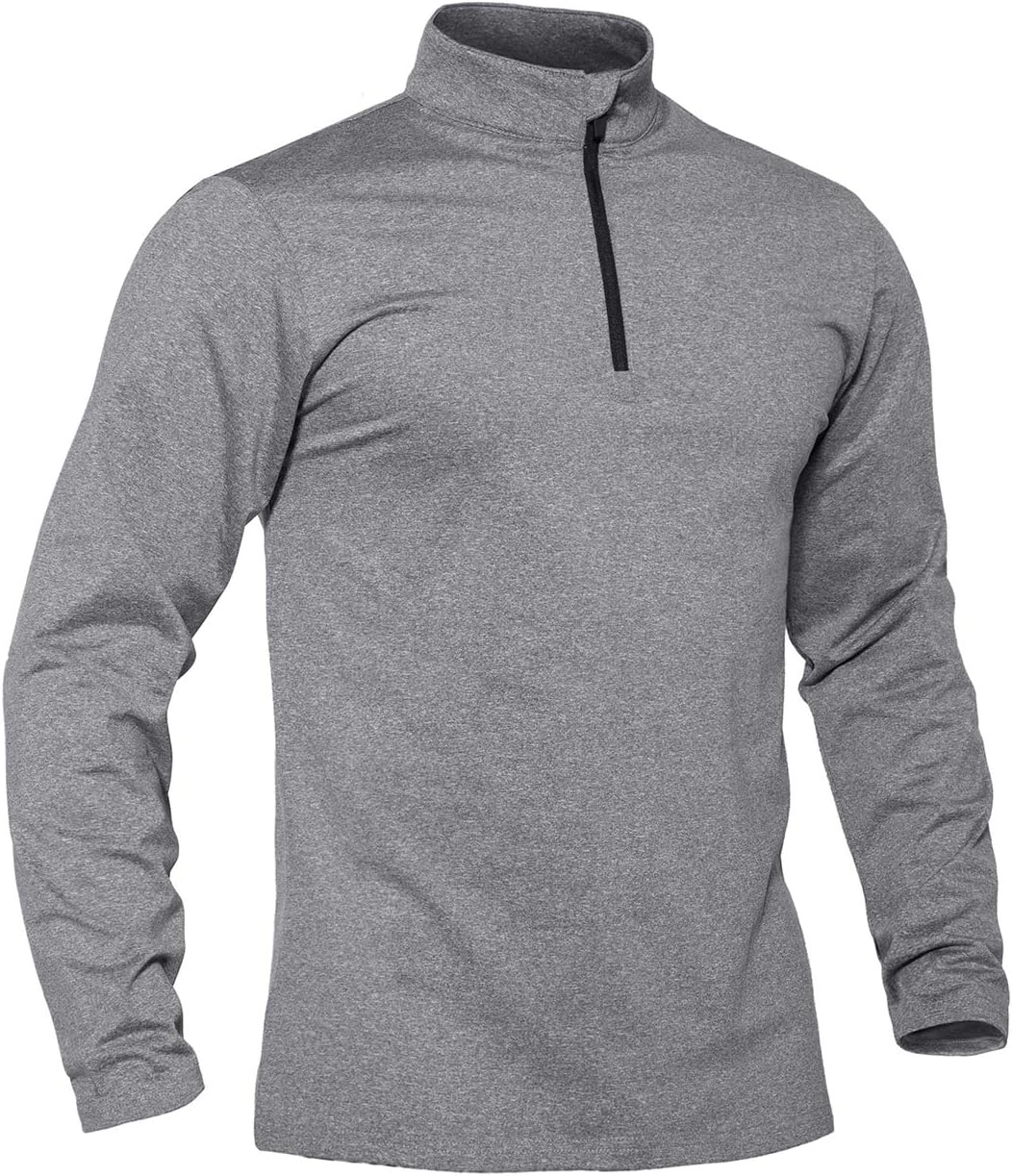 TACVASEN Men's Quarter Zip Pullover for Active Sportswear