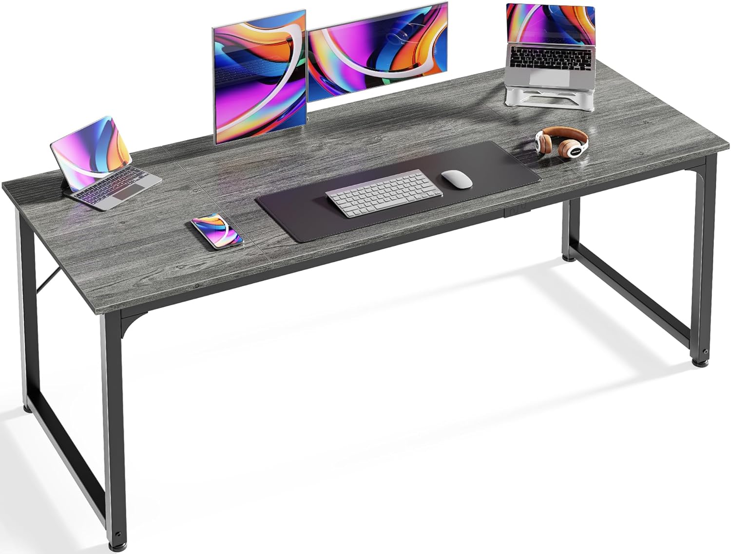Huuger Computer Gaming Desk: 63 Inch Modern Office Desk