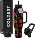 Coldest Tumbler with Handle and Straw - 46 oz Leak Proof Insulated is