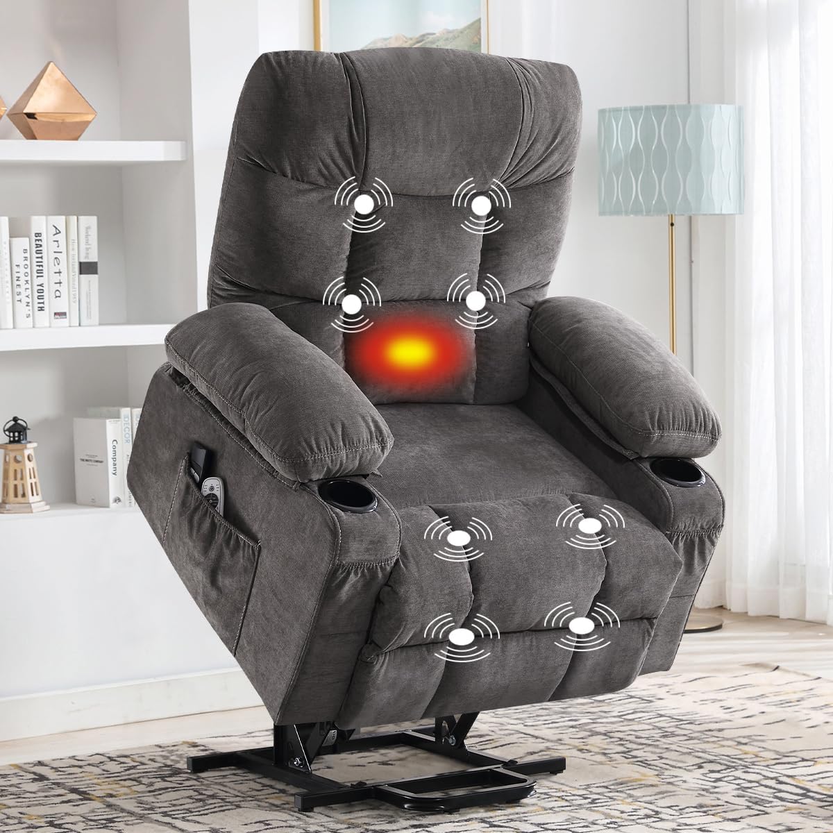 Power Lift Recliner Chair for Elderly with Massage and Heat