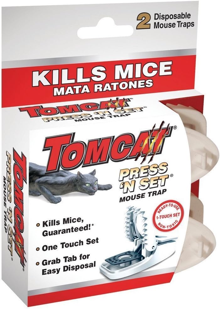 Tomcat Press 'N Set Mouse Trap, Quick 2-Pack