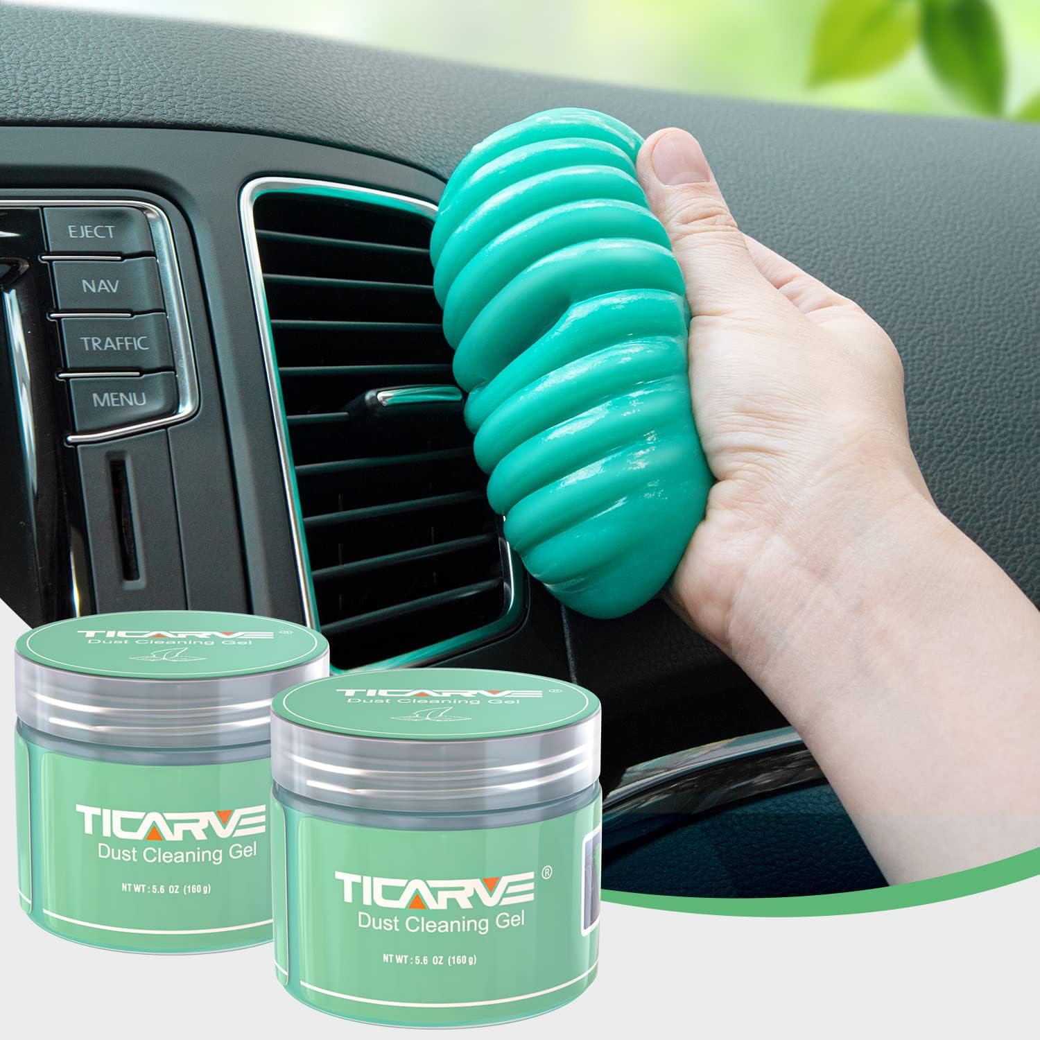 TICARVE 2Pack Car Detailing Gel - Ultimate Cleaning Power!