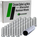 M14x1.50 Chrome Lug Nuts 51mm Tall - Durable Closed End Spline