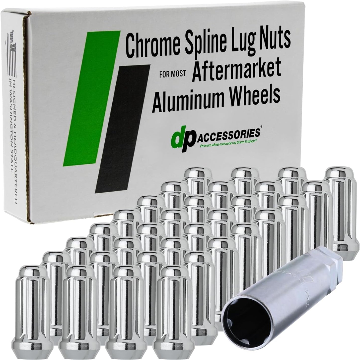 DPAccessories Chrome M14x1.50 Closed End Lug Nuts for Wheels
