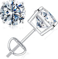 SMILEST 0.2-4ct Moissanite Screw Back Earrings - Secure Sparkle Shoes
