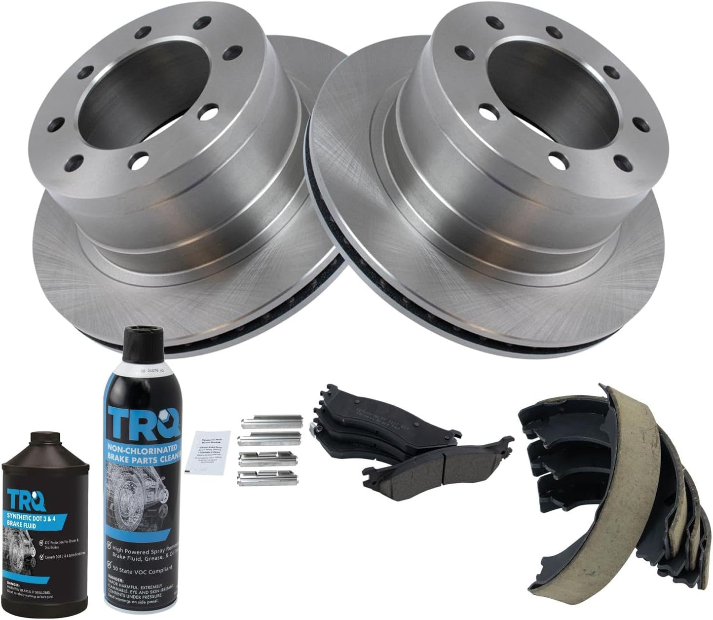 TRQ Rear Brake Pad & Rotor Kit for 2003-2005 Dodge Ram 2500