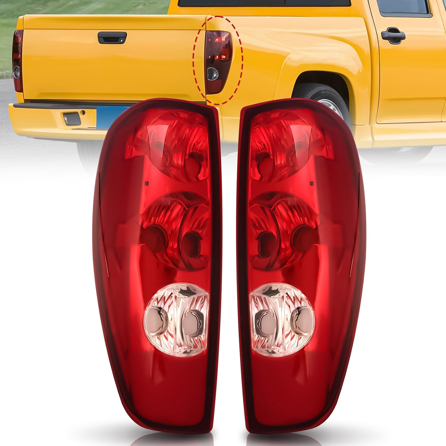 JFN Halogen Tail Lights Assembly for 2004-2012 Chevy Colorado