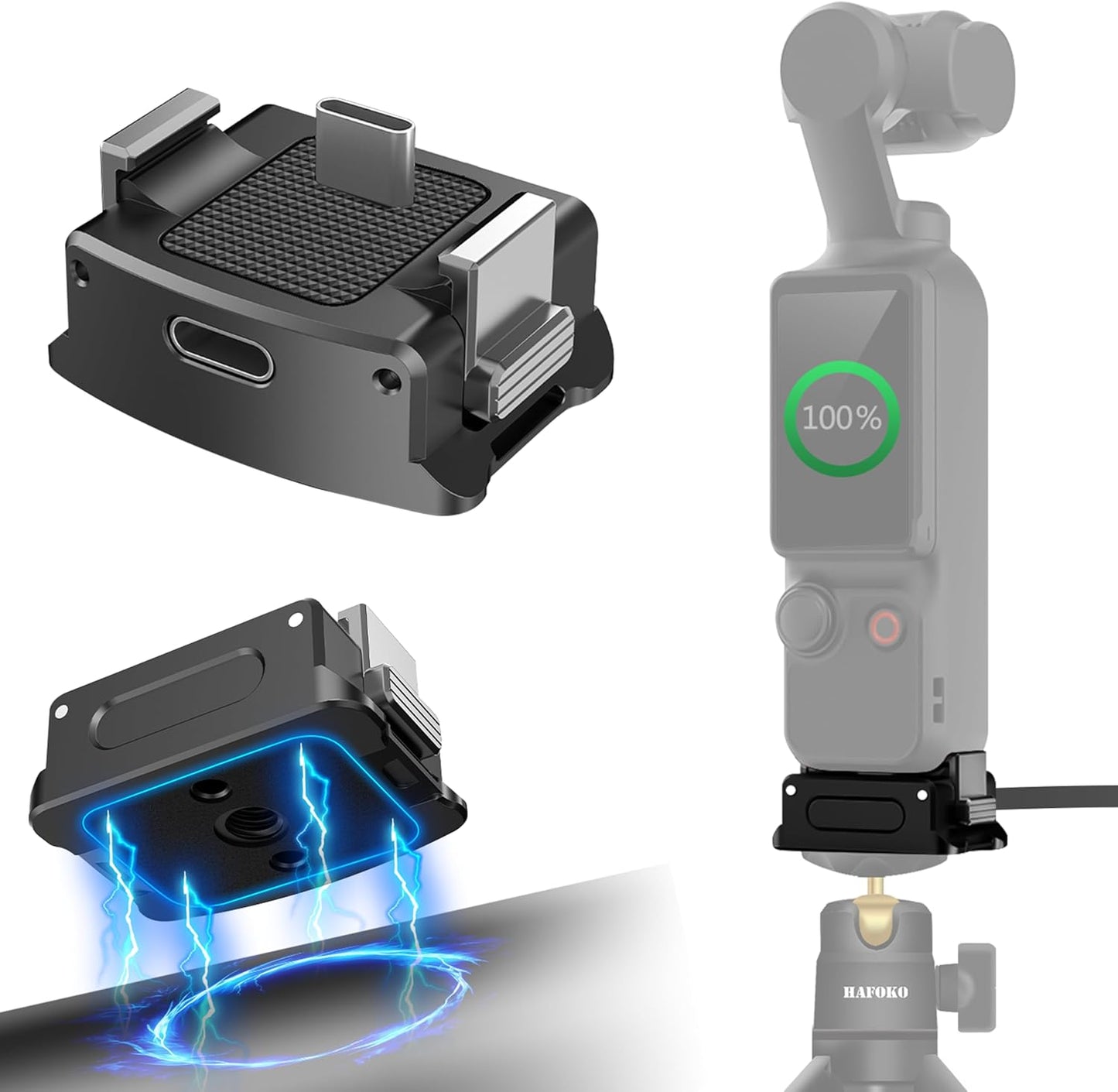 HAFOKO Magnetic Charging Dock for OSMO Pocket 3