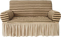 NICEEC Loveseat Slipcover Khaki Cover for 2 Seater Sofa