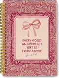 Coquette Pink Bows Christian Bible Notebook - Compact Floral Spiral
