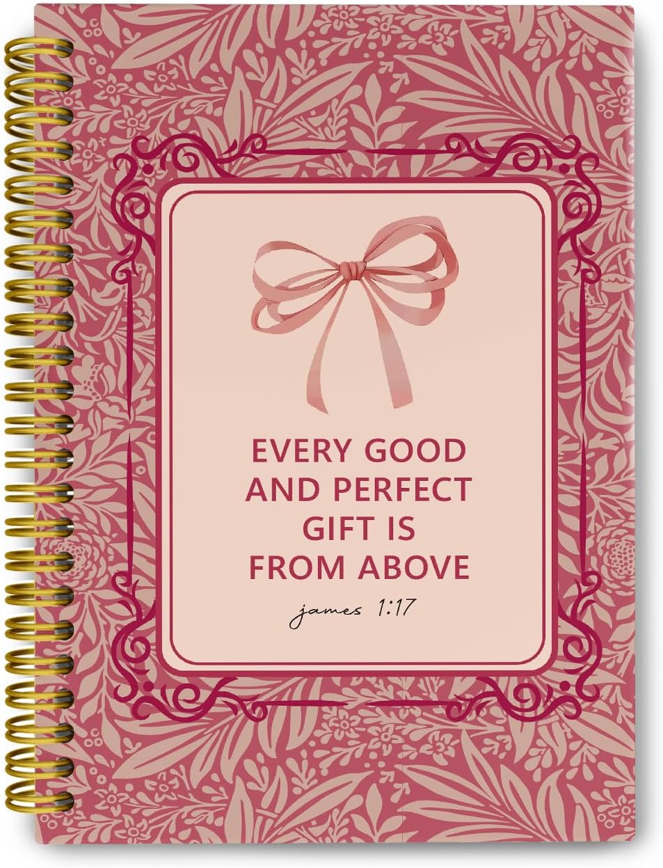 Vintage Floral Christian Prayer Notebook, College Ruled, 5.5 x 8.3