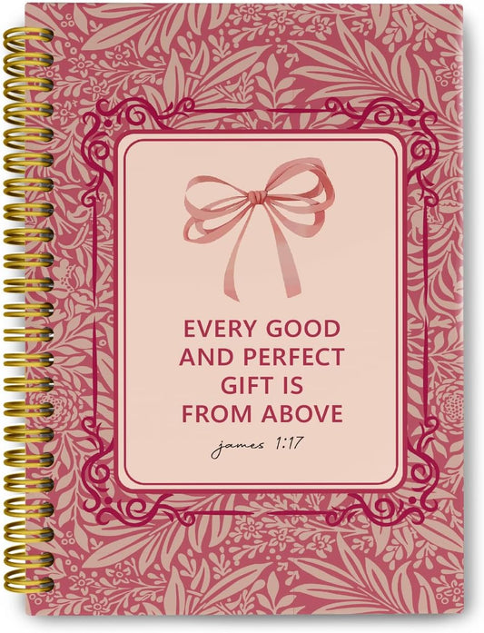 Vintage Floral Christian Prayer Notebook, College Ruled, 5.5 x 8.3