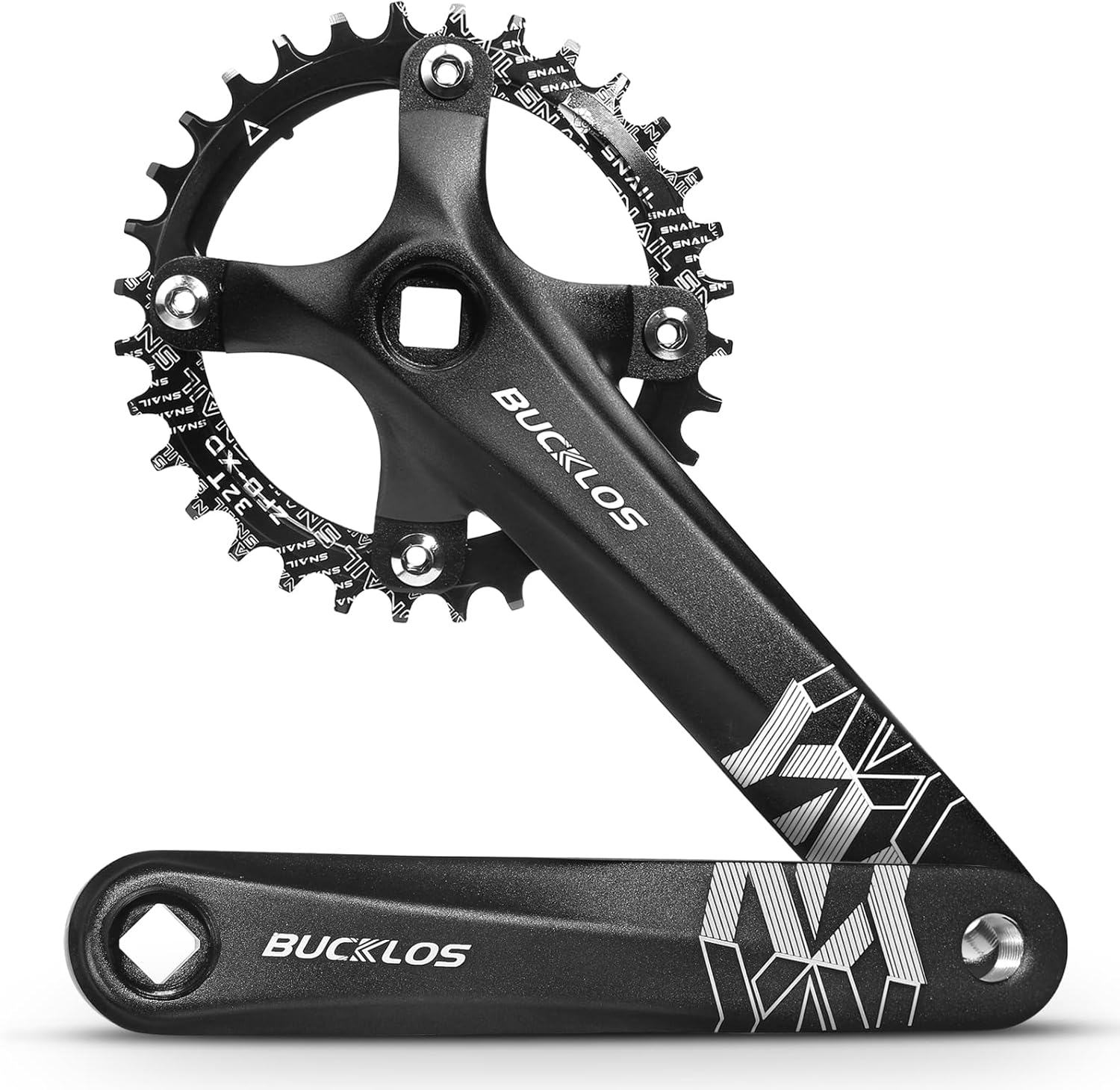 BUCKLOS MTB Mountain Bike Crankset for Single Speed Bikes