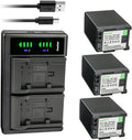 Kastar 3-Pack BP-828 Battery and LTD2 Dual USB Charger - Extra Power